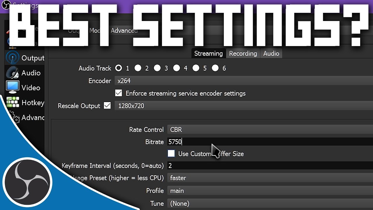 best twitch obs settings